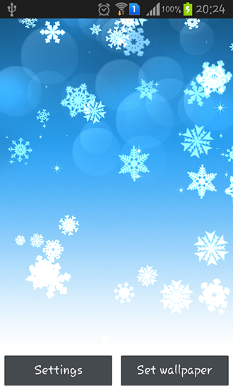 Scarica gratis sfondi animati Snowflake per telefoni di Android e tablet.
