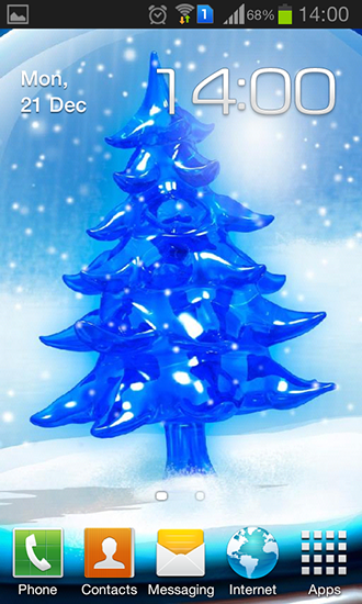Snowy Christmas tree HD - scaricare sfondi animati per Android 6.1.3 di cellulare gratuitamente.