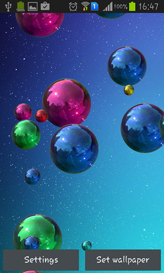 Scarica gratis sfondi animati Space bubbles per telefoni di Android e tablet.