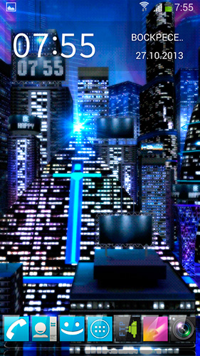 Space city 3D - scaricare sfondi animati per Android 2.0 di cellulare gratuitamente.