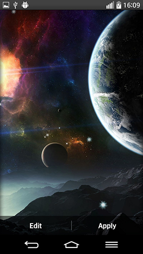 Scarica gratis sfondi animati Space planets per telefoni di Android e tablet.