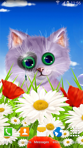 Scaricare Spring cat — sfondi animati gratuiti per l'Android su un Desktop. 