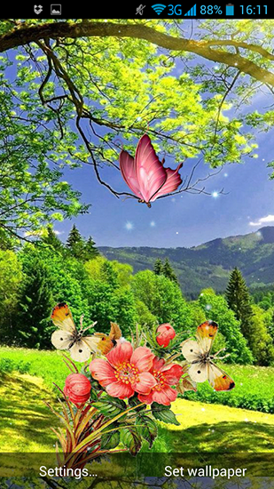 Spring butterflies - scaricare  sfondi animati per Android di cellulare gratuitamente.