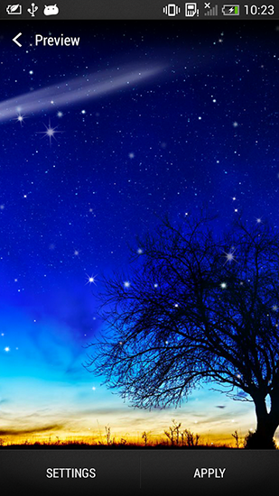 Starry night - scaricare Paesaggio sfondi animati per Android di cellulare gratuitamente.