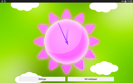 Scarica gratis sfondi animati Sunny weather clock per telefoni di Android e tablet.