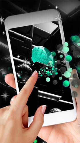 Scaricare Tech neon glass ball — sfondi animati gratuiti per l'Android su un Desktop. 
