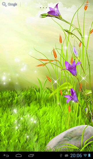 The sparkling flowers - scaricare  sfondi animati per Android di cellulare gratuitamente.