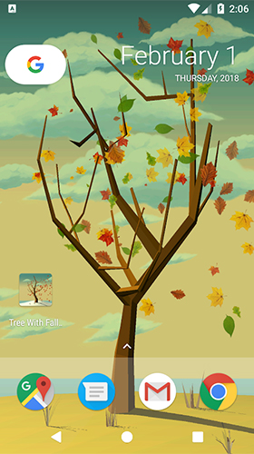Scaricare Tree with falling leaves — sfondi animati gratuiti per l'Android su un Desktop. 
