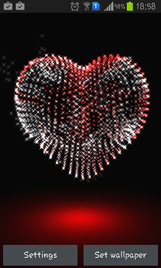 Valentine Day: Heart 3D - scaricare sfondi animati per Android 5.0 di cellulare gratuitamente.