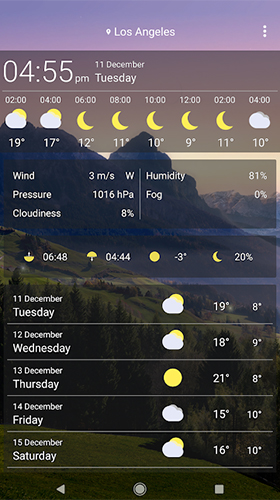 Scaricare Weather by SkySky — sfondi animati gratuiti per l'Android su un Desktop. 
