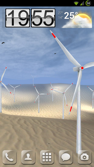 Wind turbines 3D - scaricare sfondi animati per Android 1.0 di cellulare gratuitamente.