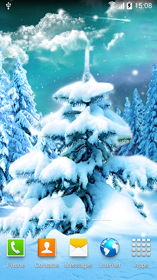 Winter forest 2015 - scaricare sfondi animati per Android 2.3 di cellulare gratuitamente.