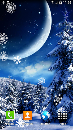 Winter night by Blackbird wallpapers - scaricare Paesaggio sfondi animati per Android di cellulare gratuitamente.