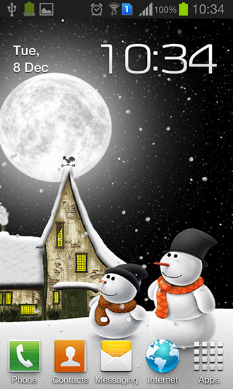 Scarica gratis sfondi animati Winter night by Mebsoftware per telefoni di Android e tablet.