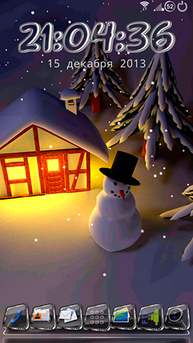 Winter snow in gyro 3D - scaricare sfondi animati per Android 2.0 di cellulare gratuitamente.
