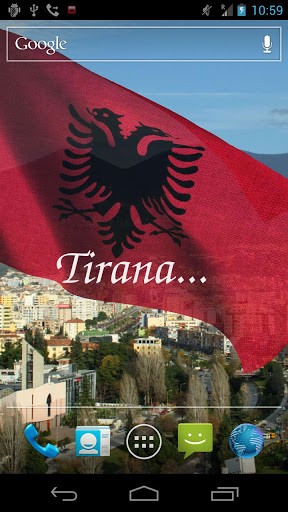 Scaricare 3D flag of Albania — sfondi animati gratuiti per l'Android su un Desktop. 
