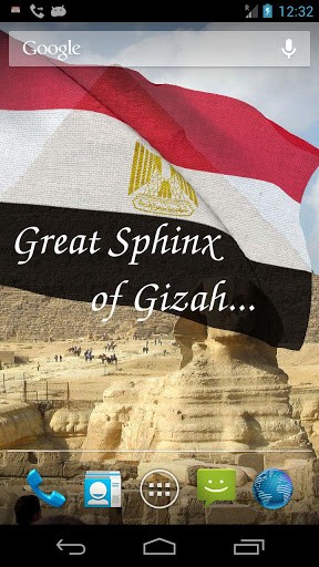 Scaricare 3D flag of Egypt — sfondi animati gratuiti per l'Android su un Desktop. 