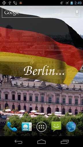 Scaricare 3D flag of Germany — sfondi animati gratuiti per l'Android su un Desktop. 
