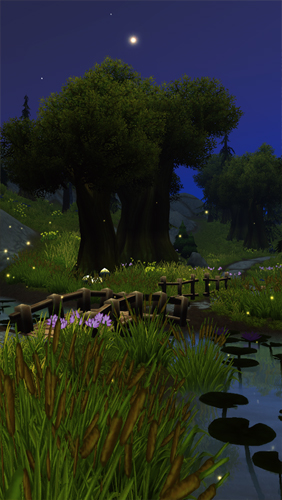 Screenshot dello Schermo Amazing Forest sul cellulare e tablet.