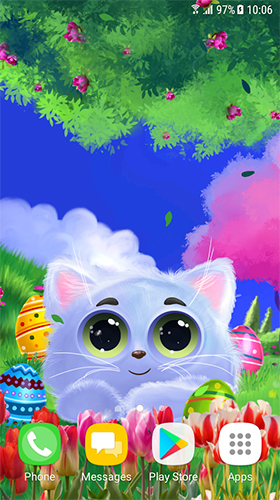 Screenshot dello Schermo Animated cat sul cellulare e tablet.