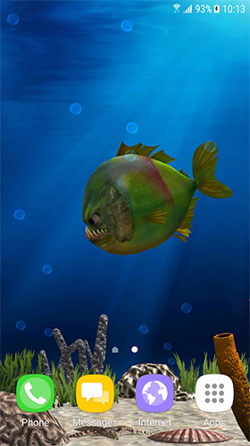 Screenshot dello Schermo Aquarium fish 3D by BlackBird Wallpapers sul cellulare e tablet.