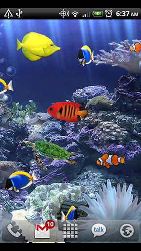 Scaricare Aquarium — sfondi animati gratuiti per l'Android su un Desktop. 