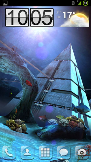 Scaricare Atlantis 3D pro — sfondi animati gratuiti per l'Android su un Desktop. 