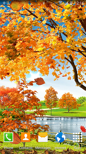 Screenshot dello Schermo Autumn pond sul cellulare e tablet.