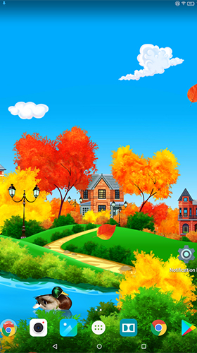 Screenshot dello Schermo Autumn sunny day sul cellulare e tablet.