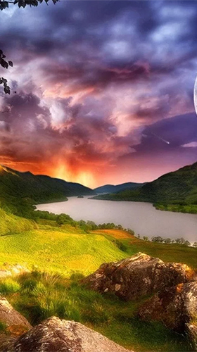 Screenshot dello Schermo Beautiful lake sul cellulare e tablet.