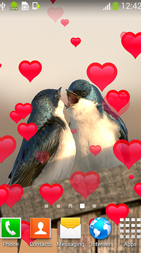 Screenshot dello Schermo Birds in love sul cellulare e tablet.
