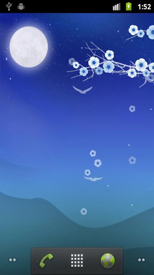 Screenshot dello Schermo Blooming Night sul cellulare e tablet.