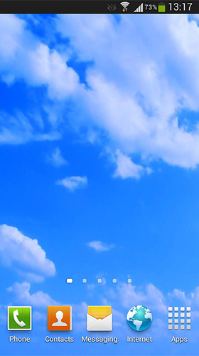 Screenshot dello Schermo Blue sky sul cellulare e tablet.