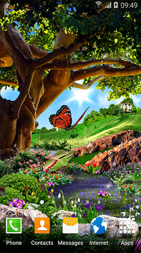 Screenshot dello Schermo Butterflies 3D by BlackBird Wallpapers sul cellulare e tablet.