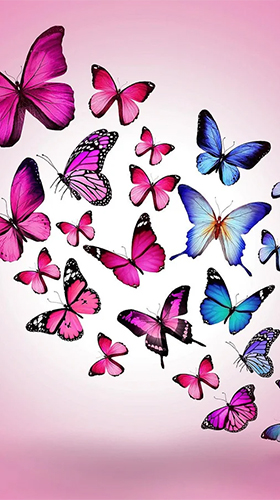 Screenshot dello Schermo Butterflies by Happy live wallpapers sul cellulare e tablet.