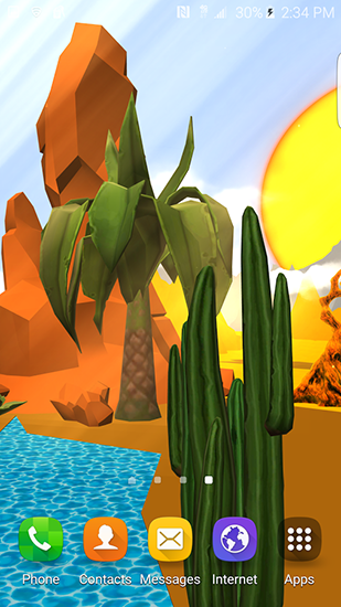 Scaricare Cartoon desert 3D — sfondi animati gratuiti per l'Android su un Desktop. 