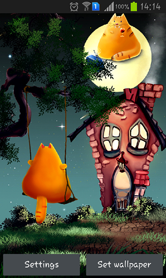 Scaricare Cat Halloween — sfondi animati gratuiti per l'Android su un Desktop. 