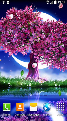 Screenshot dello Schermo Cherry in blossom sul cellulare e tablet.