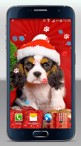Screenshot dello Schermo Christmas dogs sul cellulare e tablet.