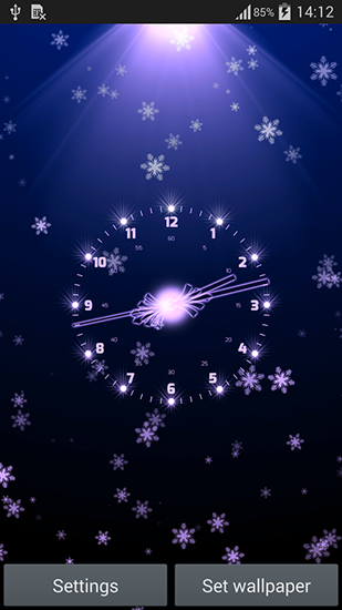Scaricare Christmas clock — sfondi animati gratuiti per l'Android su un Desktop. 