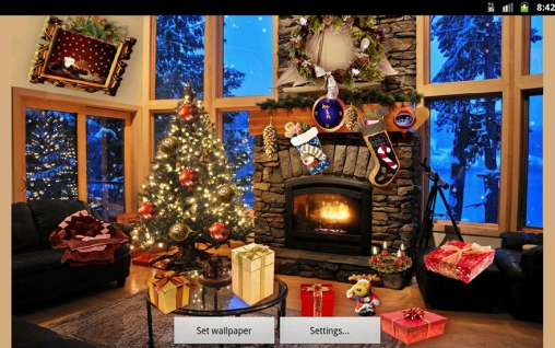 Scaricare Christmas fireplace — sfondi animati gratuiti per l'Android su un Desktop. 