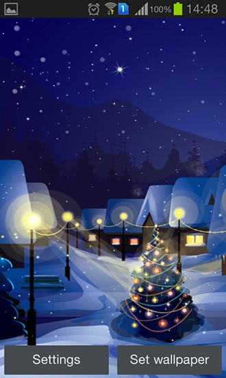 Scaricare Christmas night by Jango lwp studio — sfondi animati gratuiti per l'Android su un Desktop. 