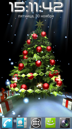 Scaricare Christmas tree 3D — sfondi animati gratuiti per l'Android su un Desktop. 