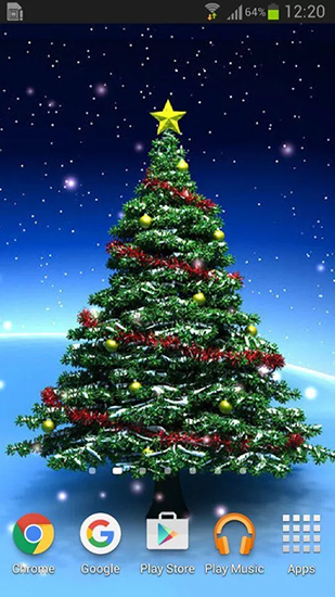 Scaricare Christmas trees — sfondi animati gratuiti per l'Android su un Desktop. 