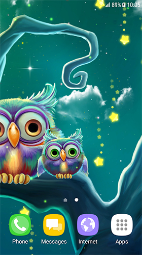 Screenshot dello Schermo Cute owls sul cellulare e tablet.