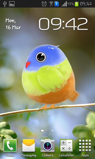 Scaricare Cute bird — sfondi animati gratuiti per l'Android su un Desktop. 
