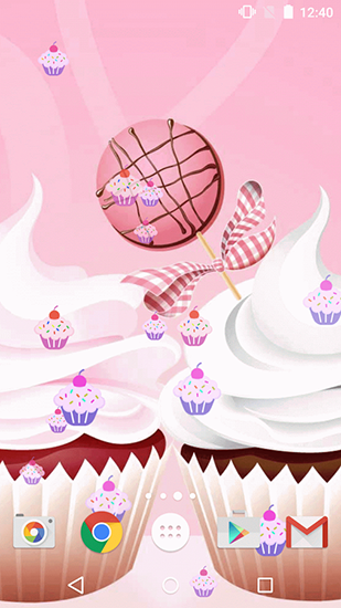 Scaricare Cute cupcakes — sfondi animati gratuiti per l'Android su un Desktop. 