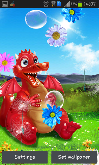 Scaricare Cute dragon — sfondi animati gratuiti per l'Android su un Desktop. 