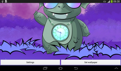 Scaricare Cute dragon: Clock — sfondi animati gratuiti per l'Android su un Desktop. 