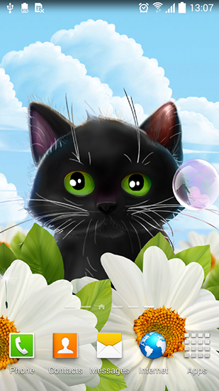 Scaricare Cute kitten — sfondi animati gratuiti per l'Android su un Desktop. 